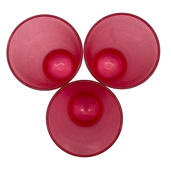 Lot of 9 VTG Pink Plastic Tumbler, Wine Goblet, Water Cups Textured Beverageware - Picture 9 of 16